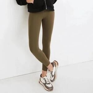 Madewell MWL Form High Rise Leggings Small Sage Green Yoga Running Athletic